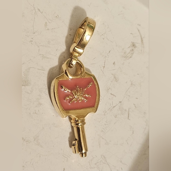 Juicy Couture Pink Green Gold Key Charm Spider Double Side Rare Limited Edition - Picture 1 of 4